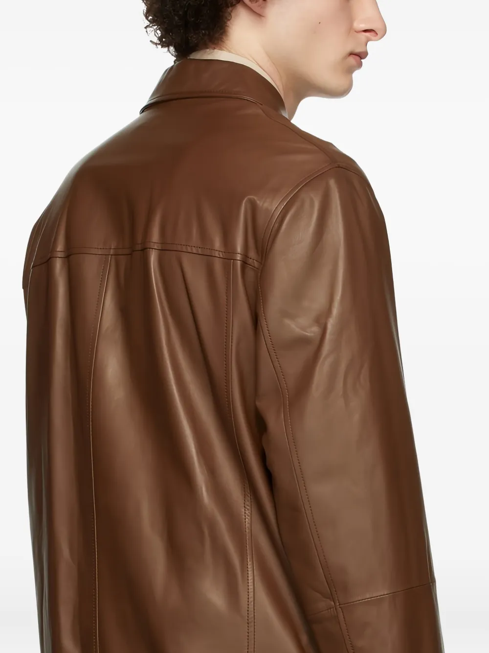 Brunello Cucinelli Shirtjack met knoopsluiting Bruin