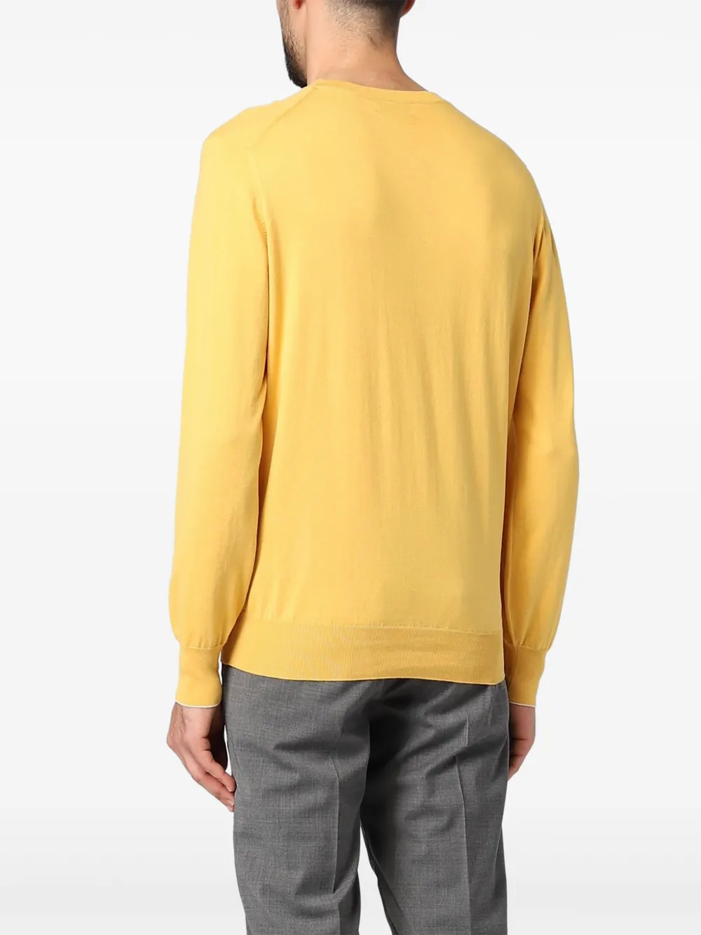 Brunello Cucinelli Man Sweater Ocher Size 46 Cashmere In Yellow