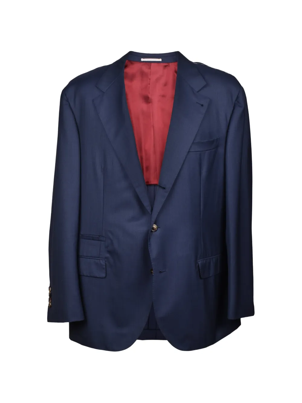 Brunello Cucinelli single-breasted wool suit jacket - Blu