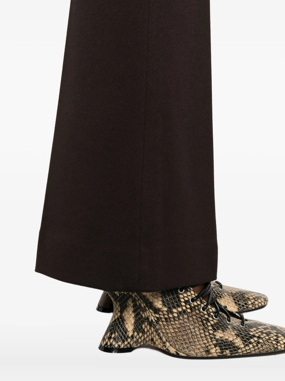 Via Masini 80 Side-pocket Straight-hem Trousers In Brown