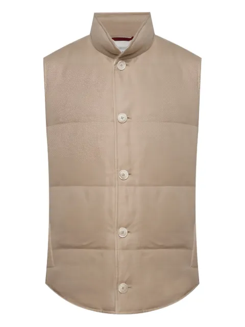 Brunello Cucinelli button-fastening quilted gilet