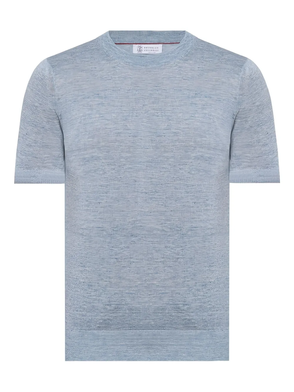 Brunello Cucinelli Trui met ronde hals en korte mouwen Blauw