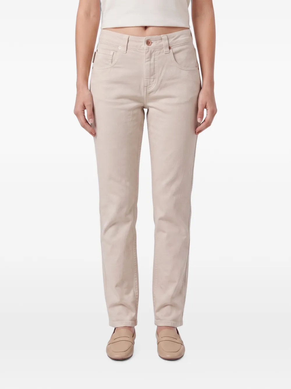 Brunello Cucinelli monili-chain-embellished jeans