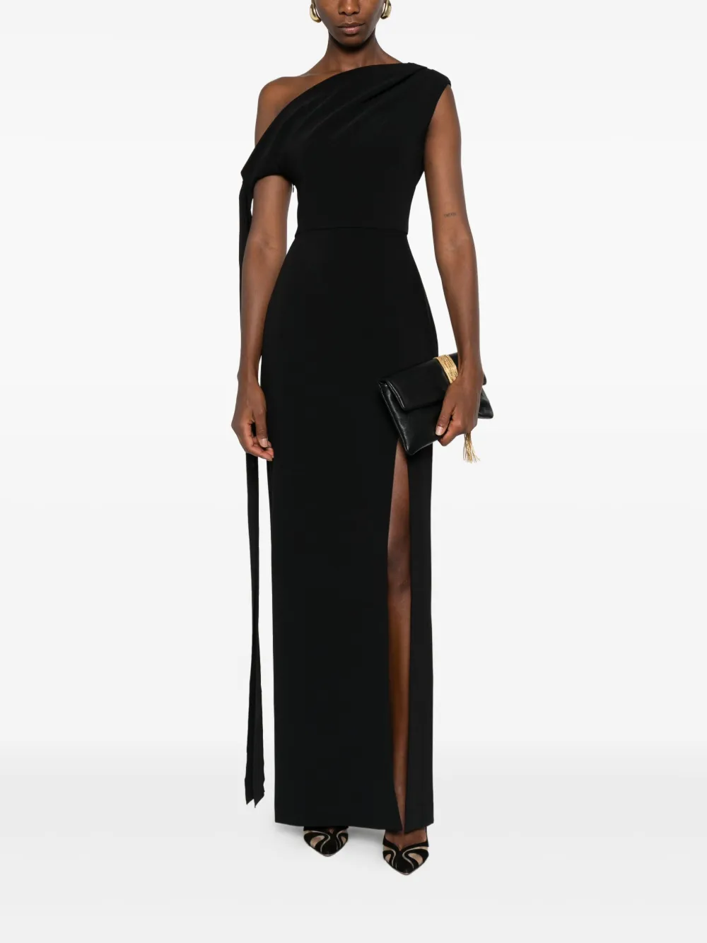 Solace London Irina maxi dress - Zwart