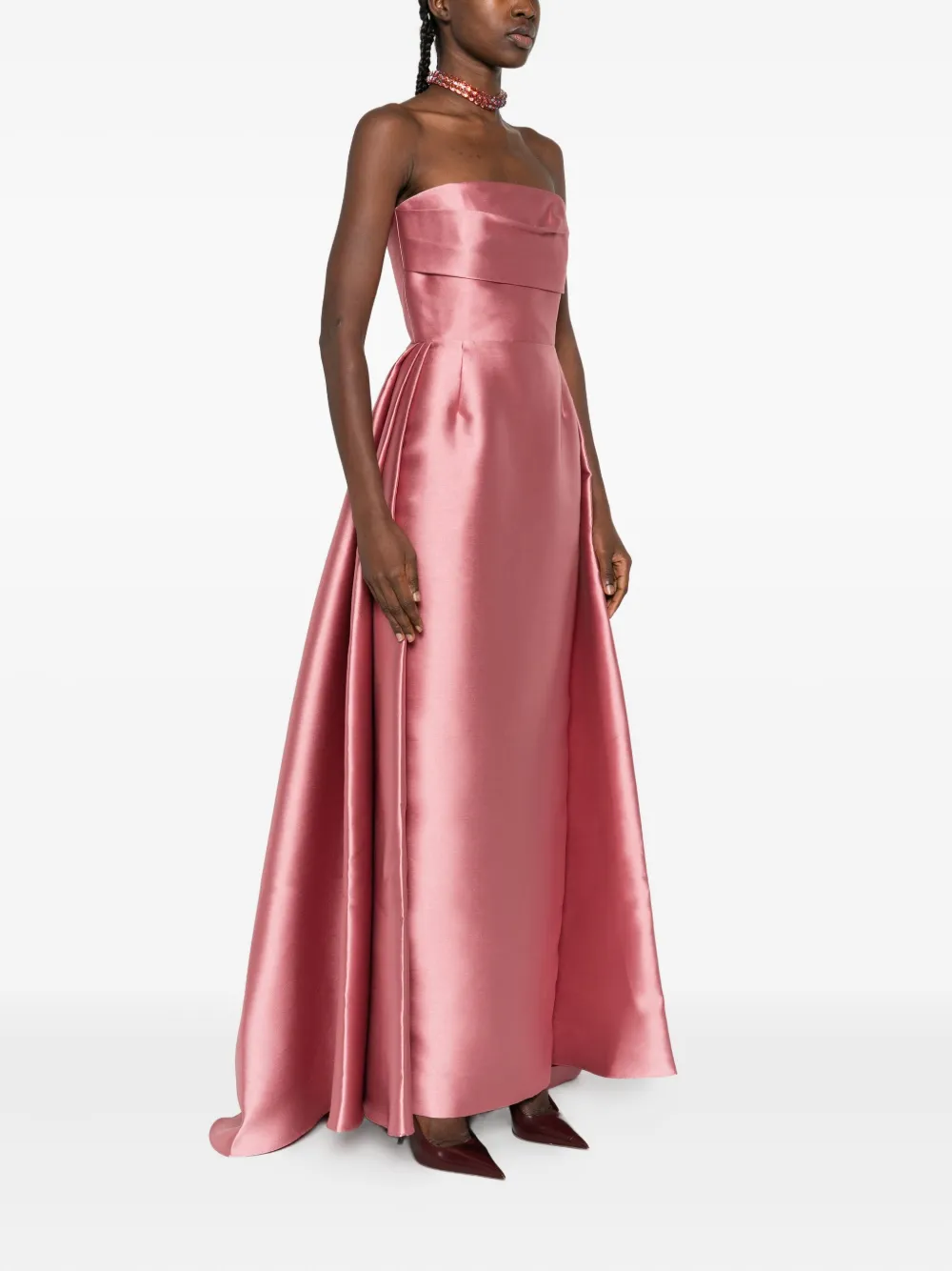 Solace London Strapless jurk Roze