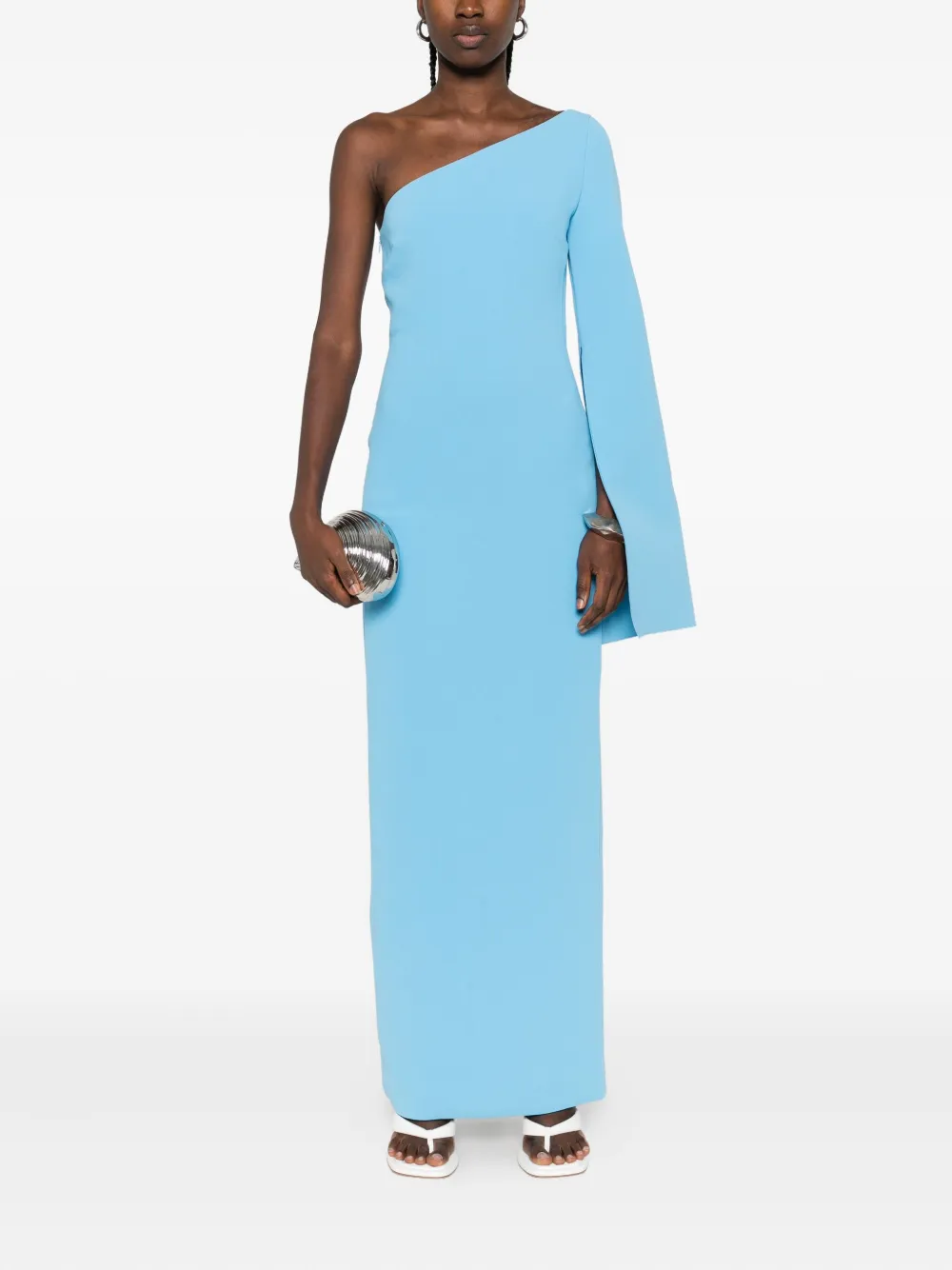 Solace London Alina one-shoulder maxi dress - Blauw