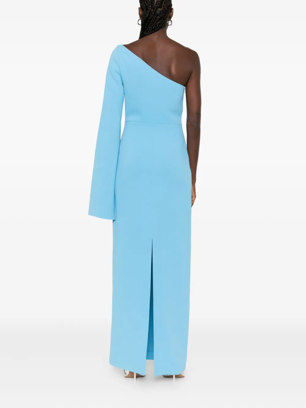 Solace London Alina one-shoulder maxi dress Blauw