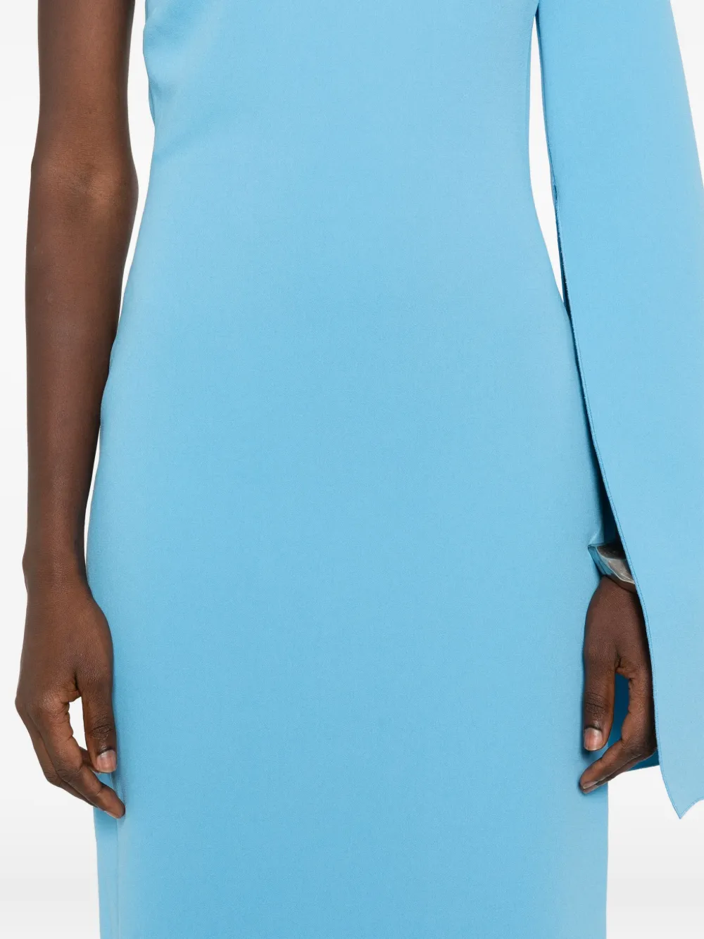 Solace London Alina one-shoulder maxi dress Blauw