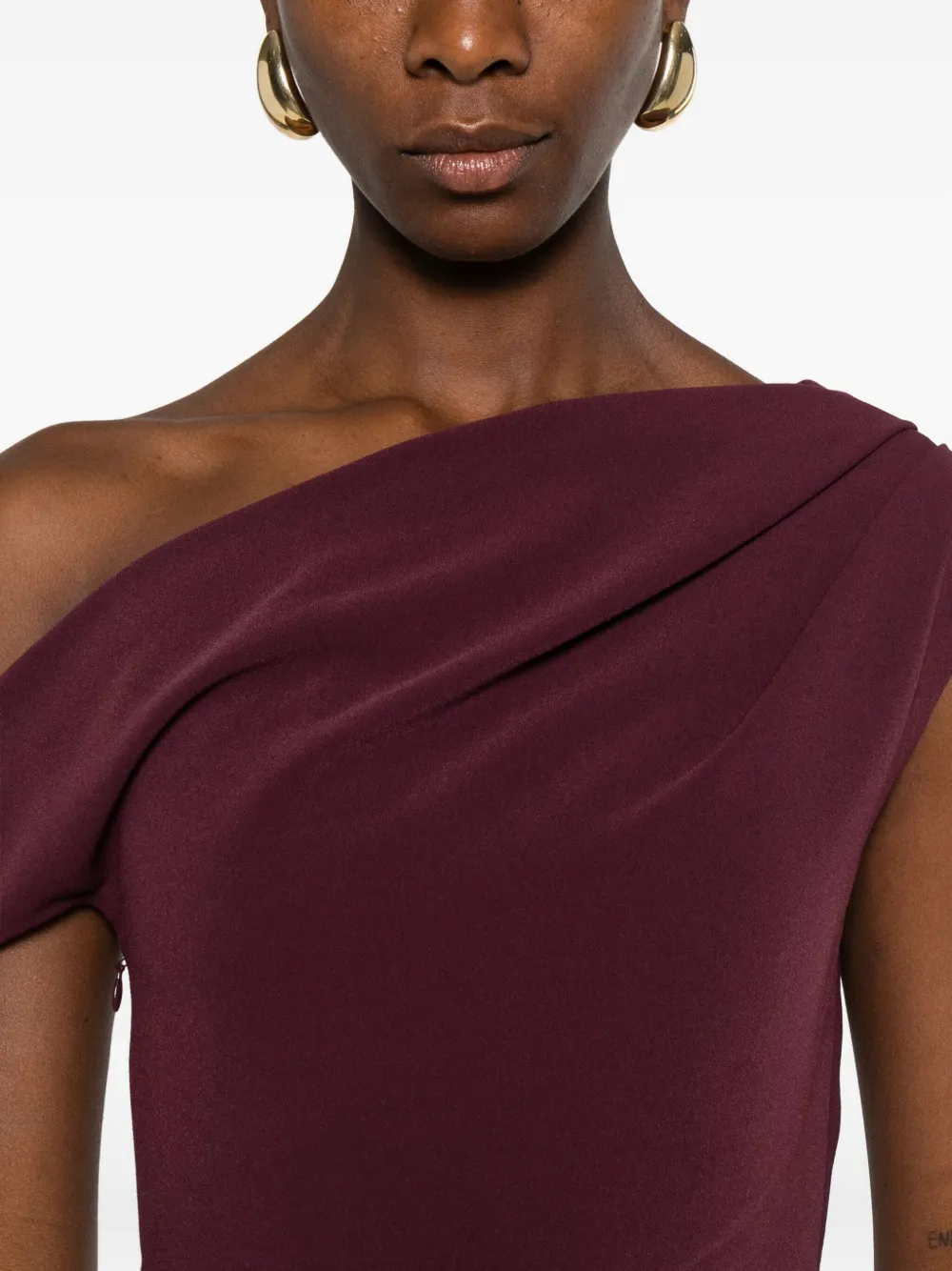 Solace London Irina maxi-jurk met lage hals Paars