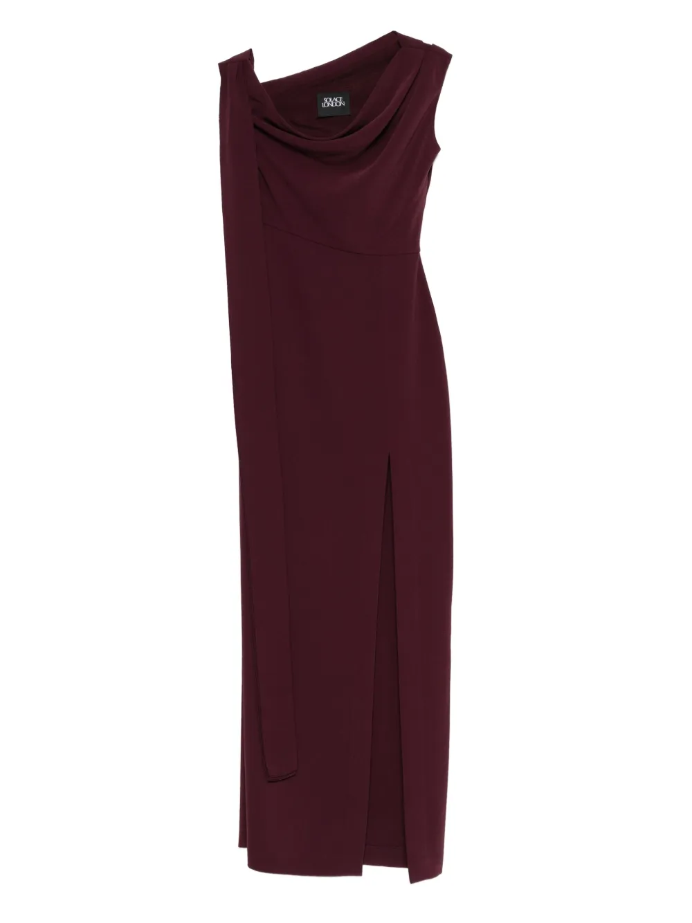 Solace London Irina cowl-neck maxi dress Paars