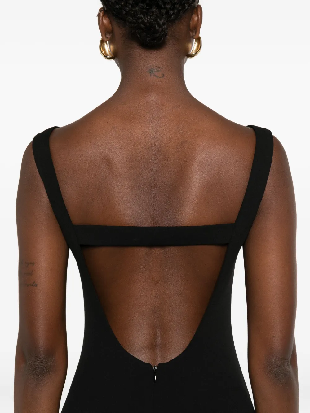 Solace London Imogen Boat-neck Maxi Dress In Black