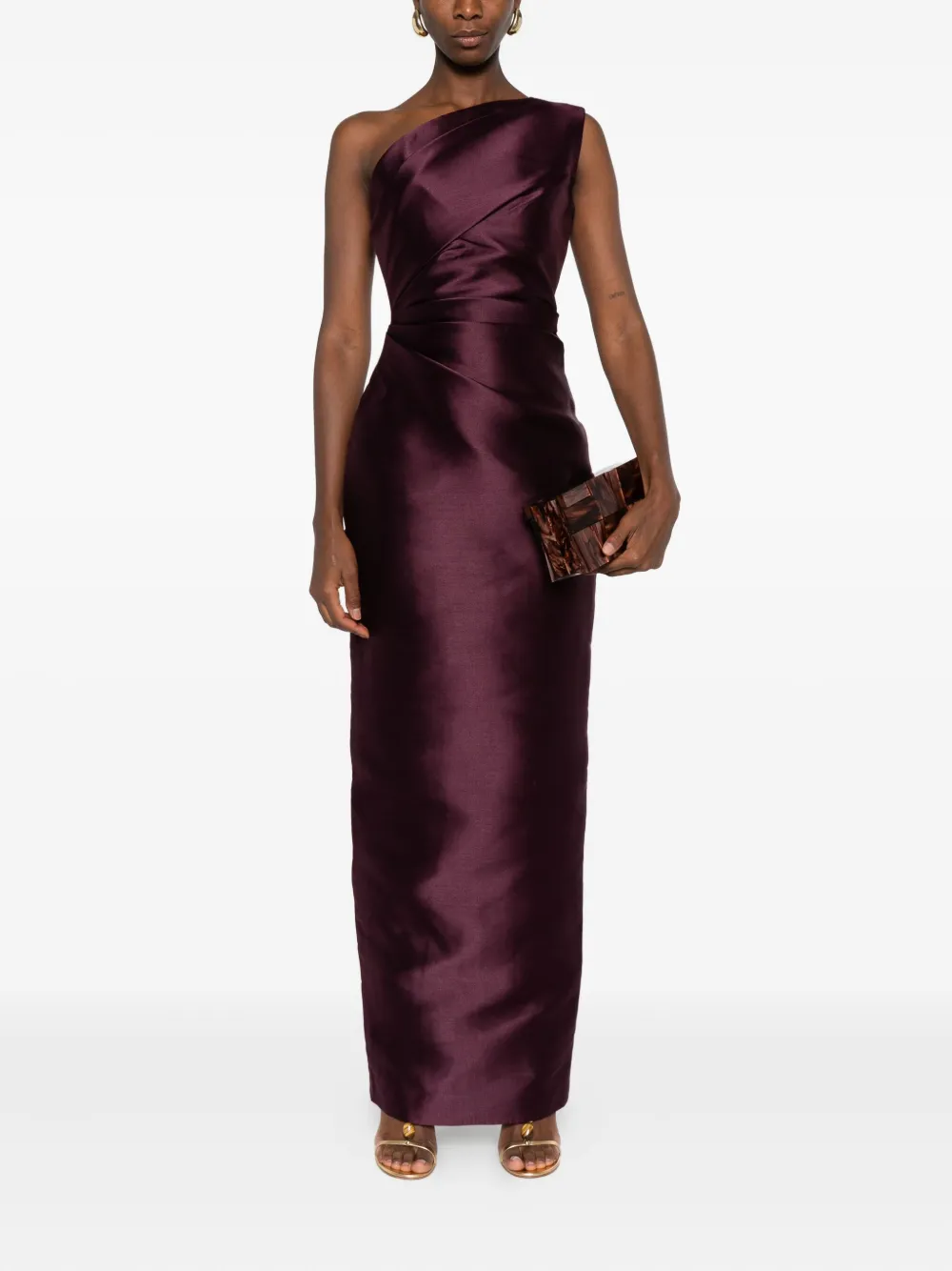 Solace London Kira one-shoulder maxi dress - Paars