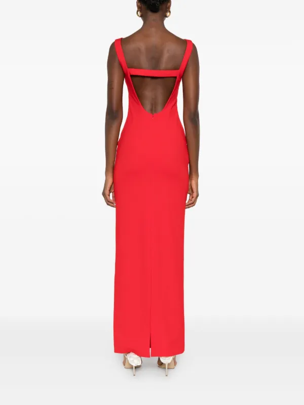 Solace London Imogen Maxi Dress | Red | FARFETCH