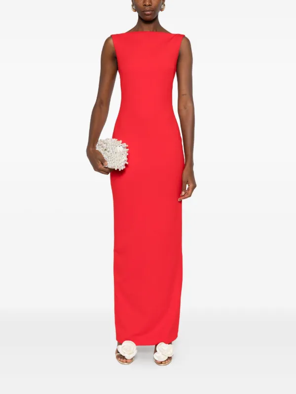 Solace London Imogen Maxi Dress | Red | FARFETCH