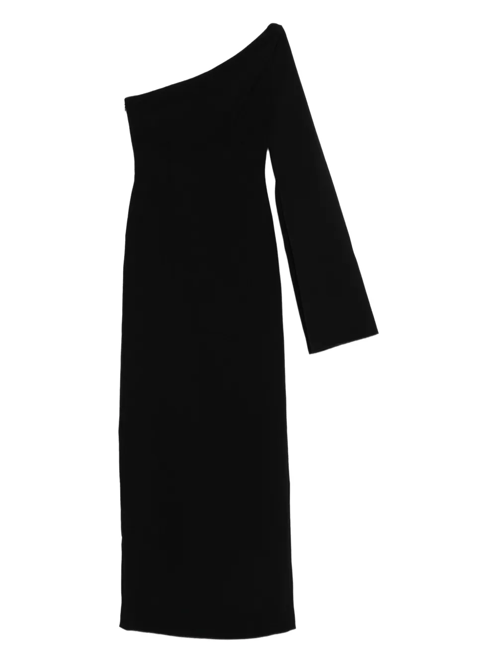 Solace London Alina one-shoulder maxi dress Zwart