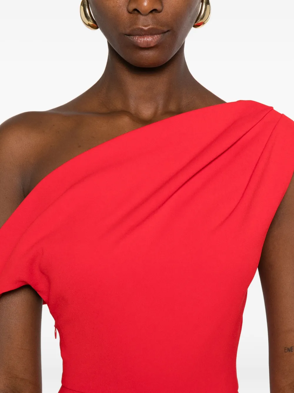 Solace London Irina one-shoulder maxi dress Rood
