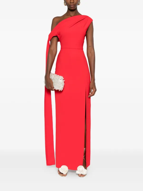 Solace London Irina one-shoulder Maxi Dress | Red | FARFETCH