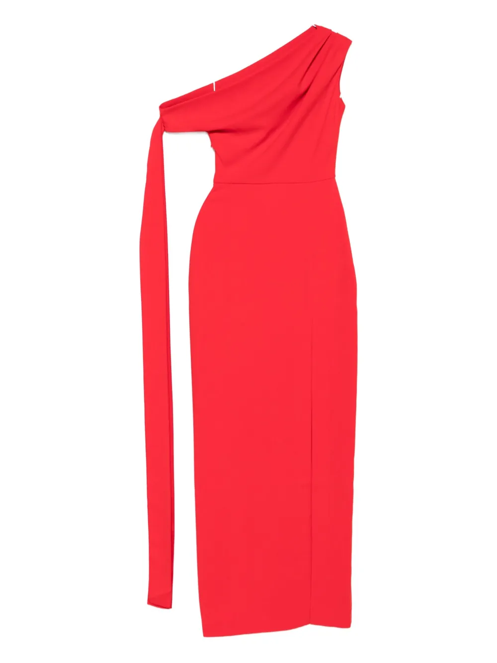 Solace London Irina one-shoulder maxi dress Rood