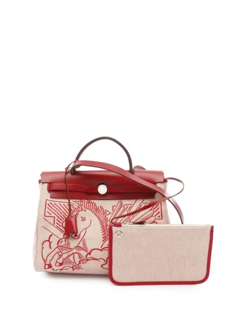 Hermès Pre-Owned 2020 Toile and Vache Hunter Pegase Pop Herbag Zip 31 satchel
