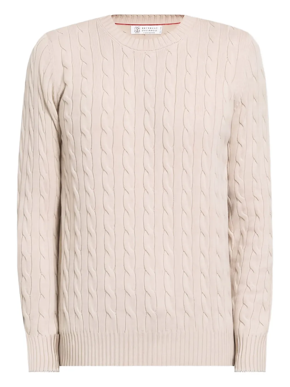 Brunello Cucinelli Kabelgebreide trui Beige