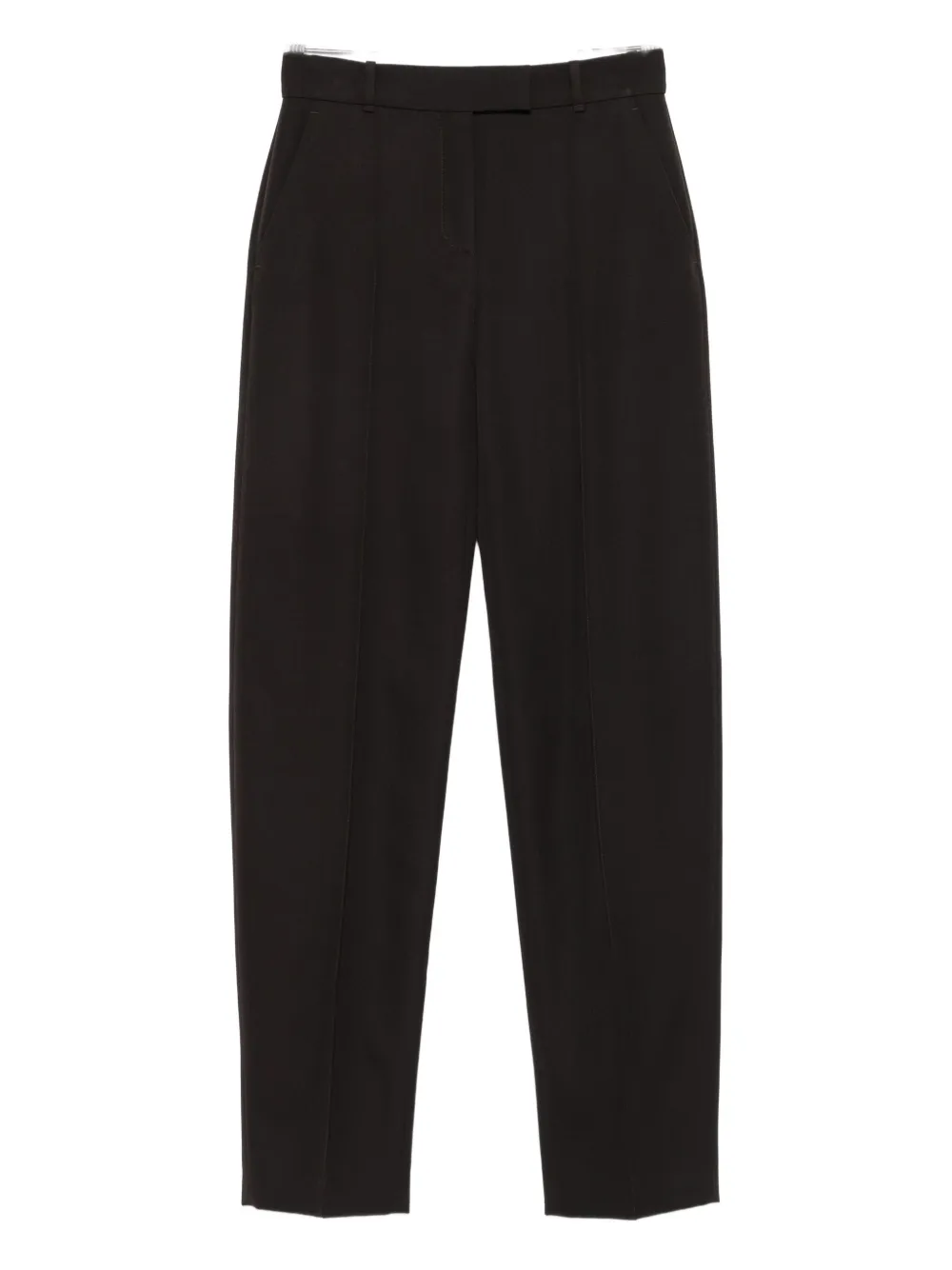 Alexander McQueen pressed-crease tailored trousers Bruin