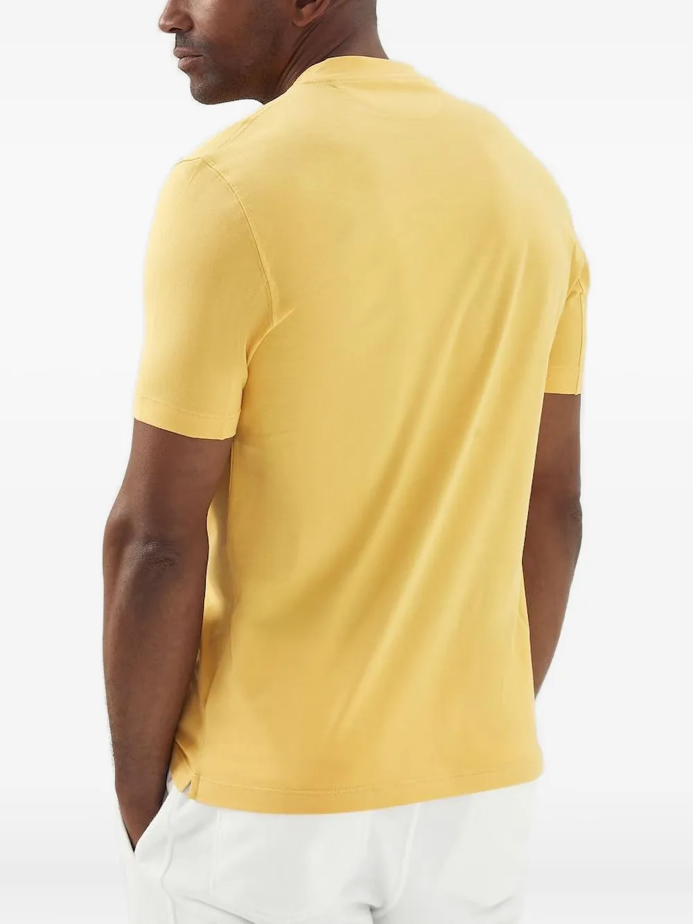 Brunello Cucinelli Katoenen T-shirt met geborduurd logo - Geel