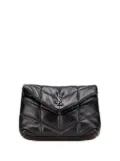 Saint Laurent Pre-Owned 2022 Small Lambskin LouLou Puffer clutch bag - Black