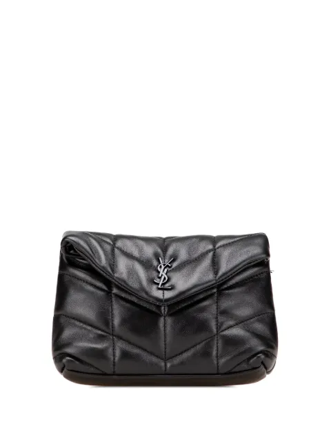 Saint Laurent Pre-Owned 2022 kleine Loulou Puffer lamsleren clutch