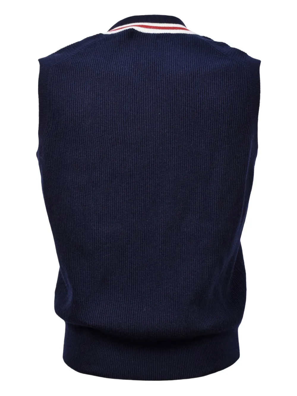 Brunello Cucinelli Geribbelde wollen top met V-hals - Blauw