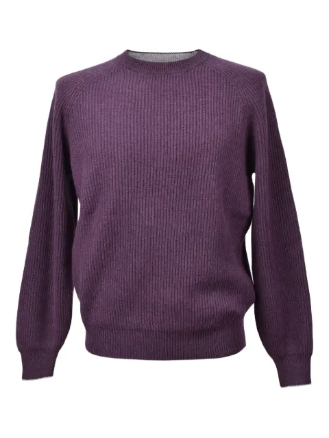 Brunello Cucinelli suéter de cachemira tejido de canalé