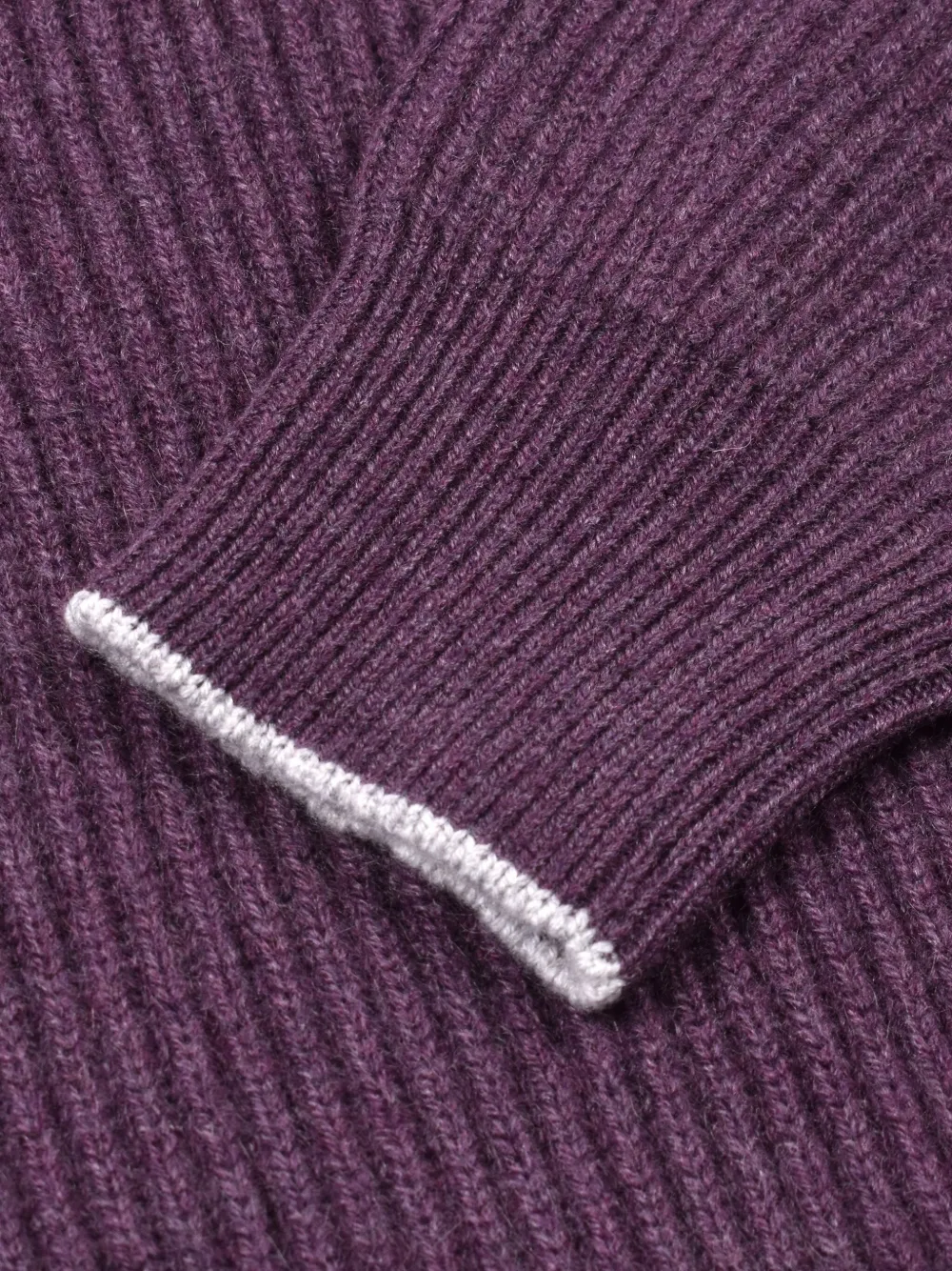Brunello Cucinelli Ribbed Cashmere Sweater In Purple
