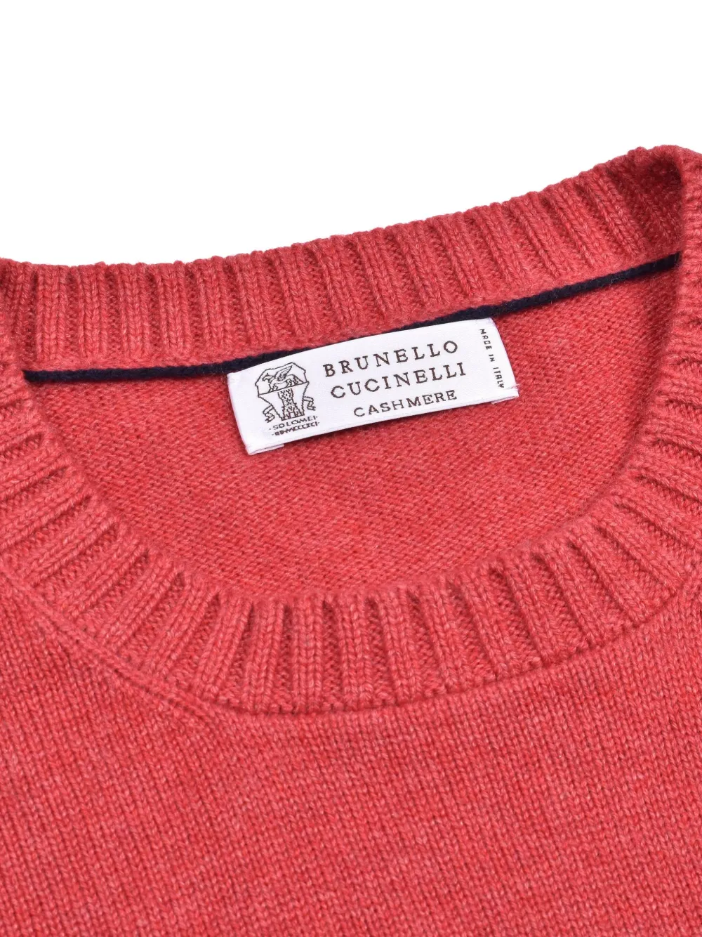 Brunello Cucinelli Wollen trui met geribbelde manchetten Rood