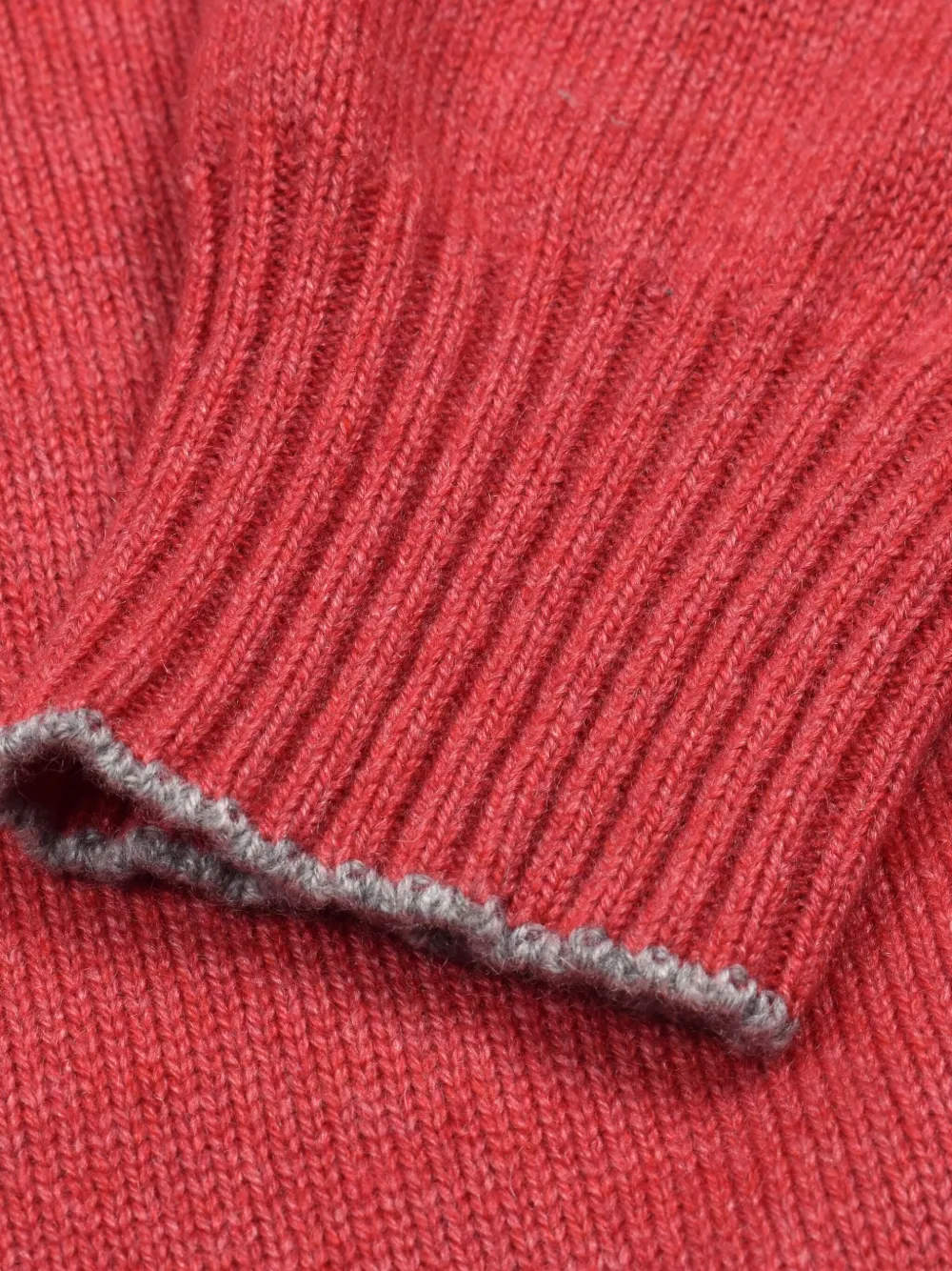 Brunello Cucinelli Wollen trui met geribbelde manchetten Rood