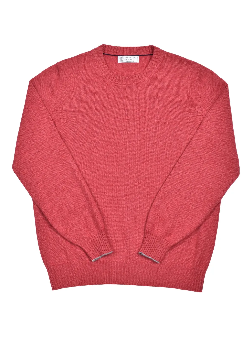 Brunello Cucinelli Wollen trui met geribbelde manchetten Rood