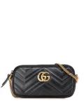 Gucci Pre-Owned 2016-2025 Mini GG Marmont Matelasse Leather Camera crossbody bag - Black