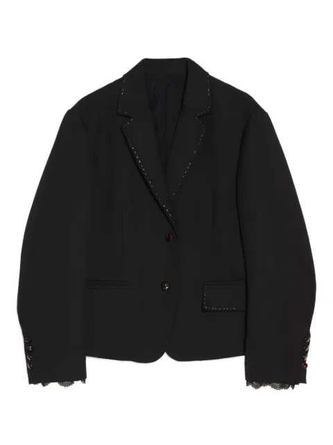 Renli Su lace-trimmed button blazer 