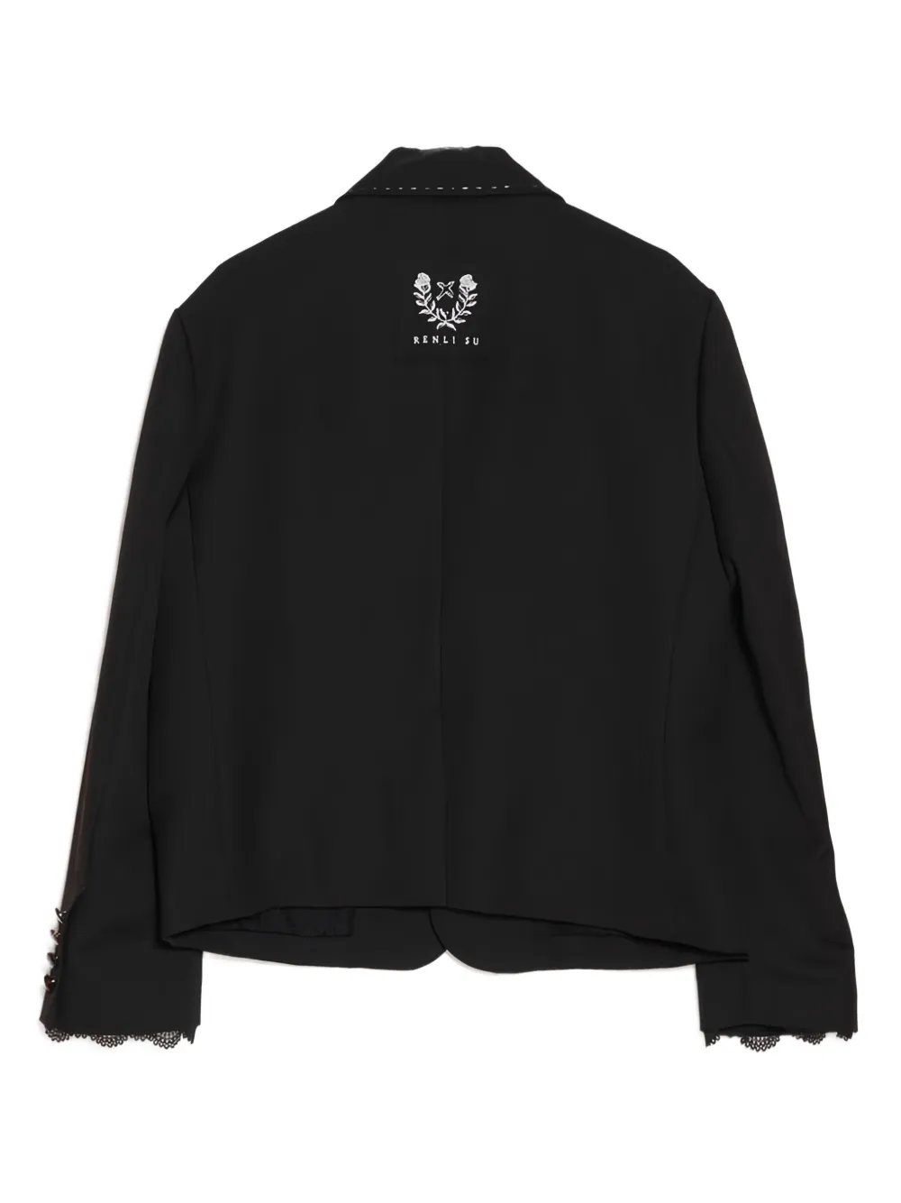Renli Su Lace-trimmed Button Blazer In Multi