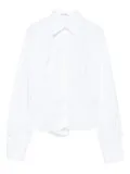 Ermanno Scervino ruched-panel collared shirt - White