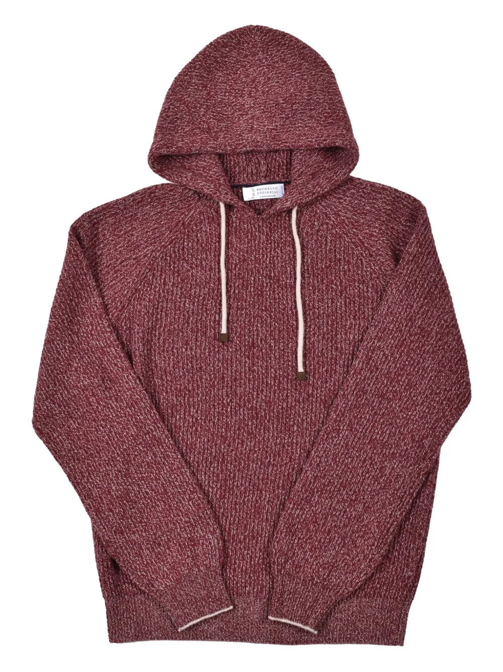Brunello Cucinelli Geribbelde hoodie Rood