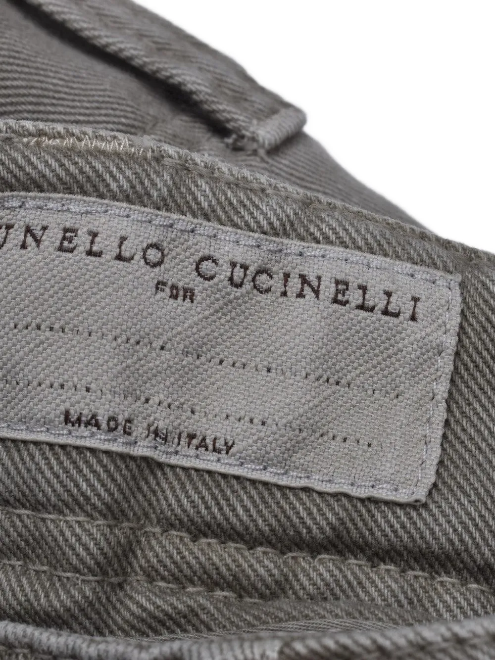 Brunello Cucinelli panelled twill trousers Groen