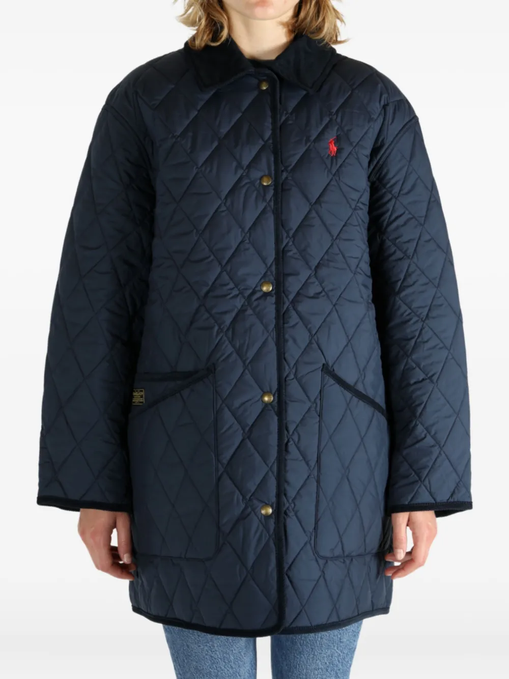 Polo Ralph Lauren diamond-quilted coat Blauw