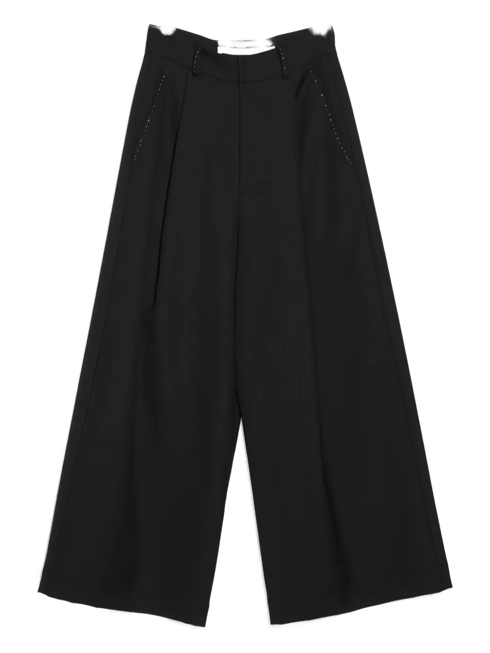 Renli Su pleated wide-leg trousers - Nero
