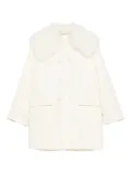 Ermanno Scervino shearling-trim double-breasted coat - Neutrals