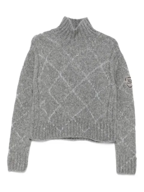 Ermanno Scervino high-neck diamond-pattern sweater