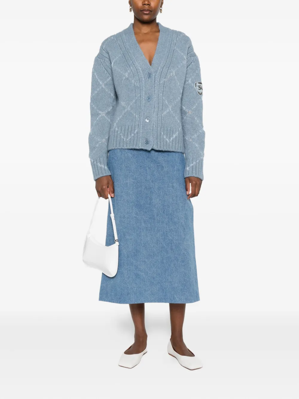 Ermanno Scervino diamond-pattern V-neck cardigan | Cardigans | Image 2