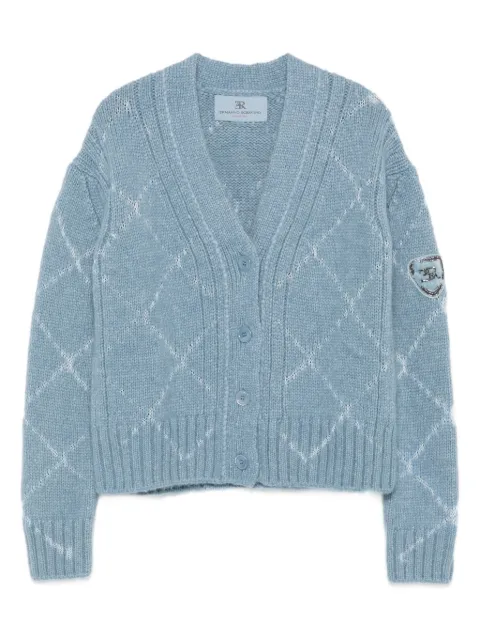 Ermanno Scervino diamond-pattern V-neck cardigan