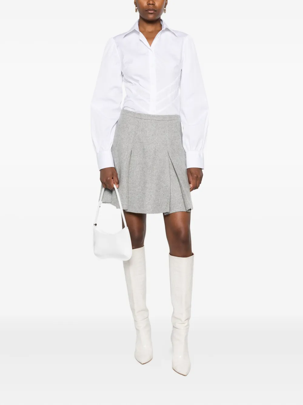 Ermanno Scervino pleated mini skirt - Grijs