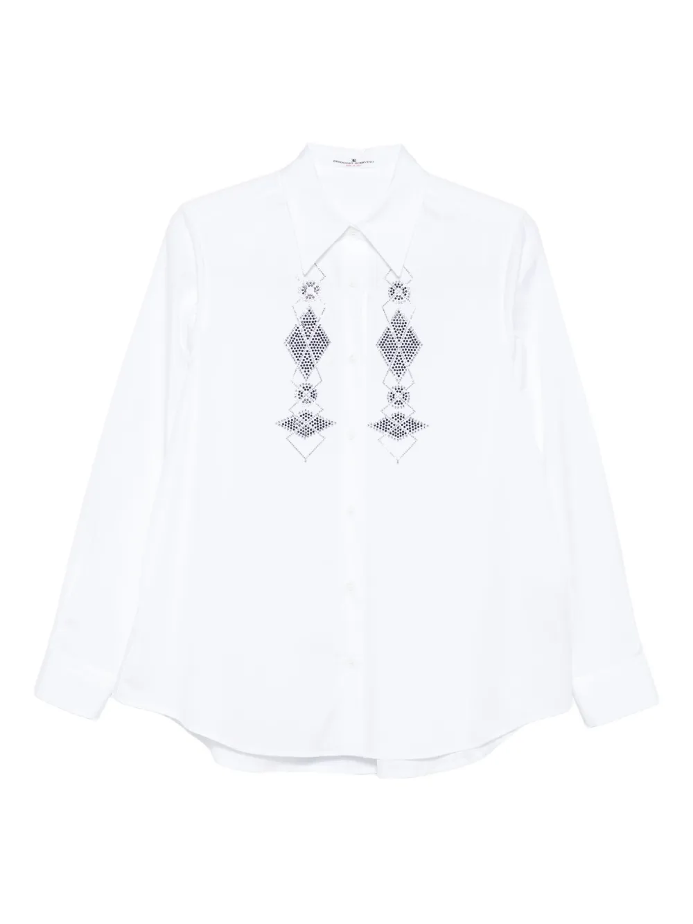 Ermanno Scervino geometric-embellished cotton shirt | White | Image 1