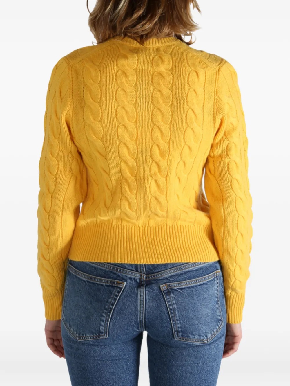 Polo Ralph Lauren cable-knit cardigan Geel