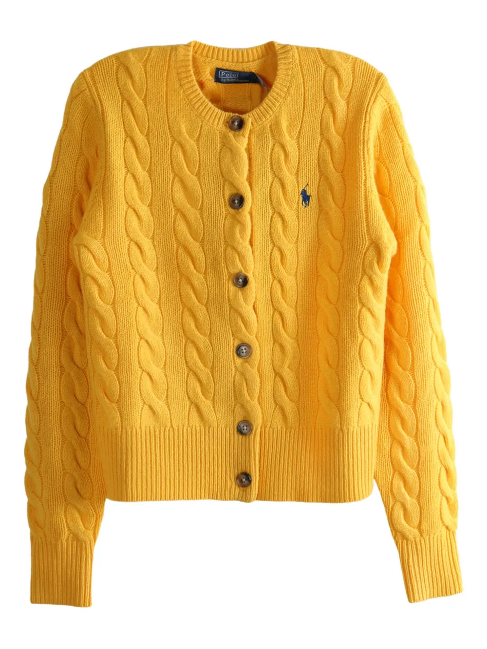 Polo Ralph Lauren cable-knit cardigan Geel